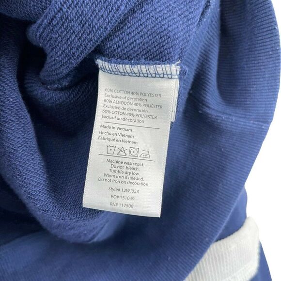 Junk Food Tennessee Titans Hoodie Blue Womens Size M Cropped Balloon Sleeve Top - Picture 9 of 9